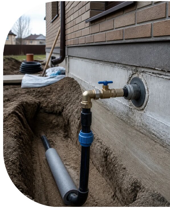 Устройство ввода водопровода в дом в Рыбинске от 8847 р. | АПаруса-Рбн